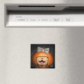 Katze mit Kürbishaar Magnet (In Situ (Geschirrspüler))