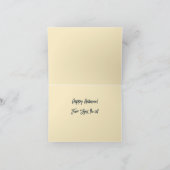 Katze mit Kürbiskopferkarte Karte (Innenseite)