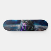 Katze mit Lasern aus den Augen Skateboard (Horizontal)