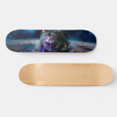 Katze mit Lasern aus den Augen Skateboard (Horizontal)