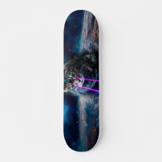 Katze mit Lasern aus den Augen Skateboard (Vorne)
