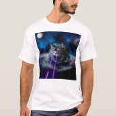 Katze mit Lasern aus den Augen T-Shirt (Vorderseite)