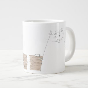 Katze mit leerem Gericht Jumbo-Tasse