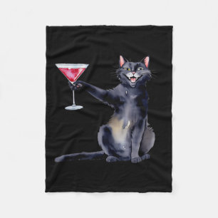Katze mit Martini-GL-Schwanz Fleecedecke