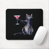 Katze mit Martini-GL-Schwanz Mousepad (Mit Mouse)