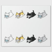 KATZE MIT MASCHINENWASSERpapier Geschenkpapier (Flach)