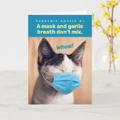 Katze mit Maske - Masken und schlechter Atem nicht Karte (Gelbe Blume)