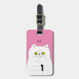 Katze mit Mäusedem lustigen Zeichnen Gepäckanhänger
