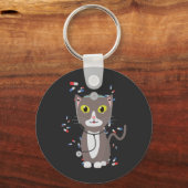 Katze mit medizinischer Ausrüstung Schlüsselanhänger (Vorderseite)