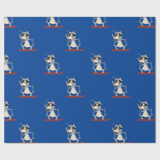 Katze mit Messer Geschenkpapier (Flach)