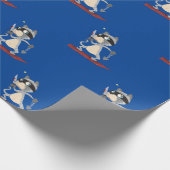 Katze mit Messer Geschenkpapier (Ecke)