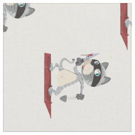 Katze mit Messer Stoff