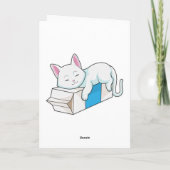Katze mit Milch Karte (Rückseite)
