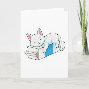 Katze mit Milch Karte