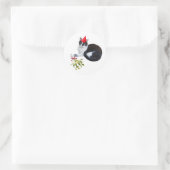 Katze mit Mistletoe-Aufklebern Runder Aufkleber (Tasche)