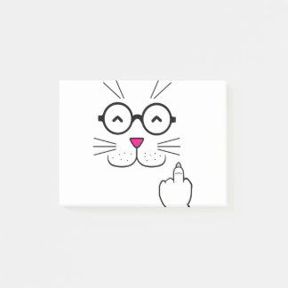 Katze mit Mittelfinger Post-it Klebezettel