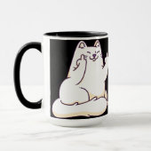 Katze mit Mittelfinger Tasse (Links)