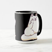 Katze mit Mittelfinger Tasse (VorderseiteRechts)