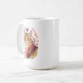 Katze mit Monarchschmetterlingen Kaffeetasse (Vorderseite Links)