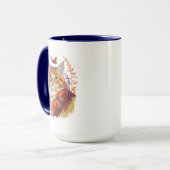 Katze mit Monarchschmetterlingen Tasse (Vorderseite Links)