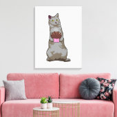 Katze mit Muffin Leinwanddruck (Insitu (Wohnzimmer))