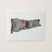 Katze mit Muffin Puzzle (Horizontal)