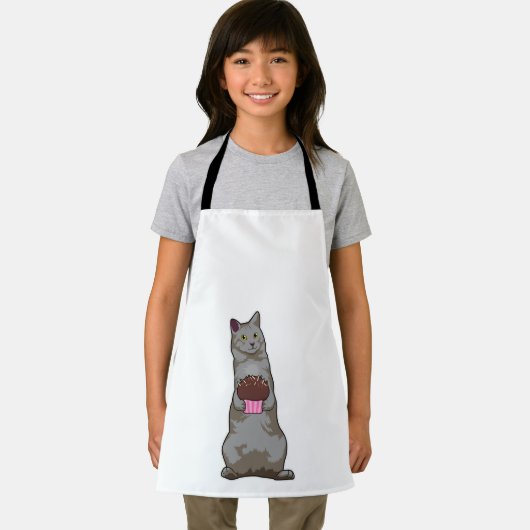Katze mit Muffin Schürze (Insitu)