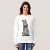 Katze mit Muffin Sweatshirt (Vorne ganz)