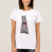 Katze mit Muffin T-Shirt (Vorderseite)
