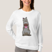 Katze mit Muffin T-Shirt (Vorderseite)