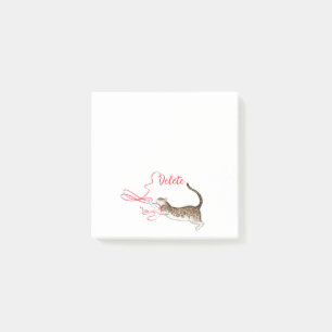 Katze mit Multifunktionsleisten-Nachrichten Post-I Post-it Klebezettel