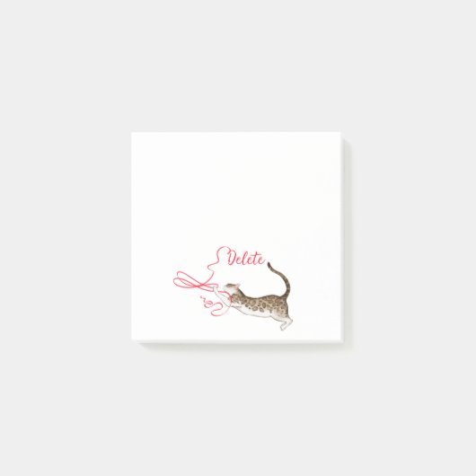 Katze mit Multifunktionsleisten-Nachrichten Post-I Post-it Klebezettel (Vorderseite)