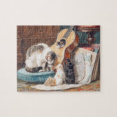 Katze mit Musik Puzzle (Horizontal)