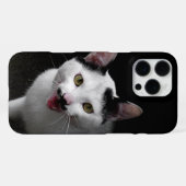 Katze mit Mustache iPhone Hülle (Rückseite (Horizontal))