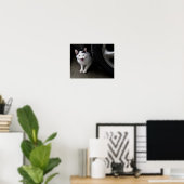 Katze mit Mustache Poster (Heimbüro)