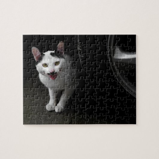 Katze mit Mustache Puzzle (Horizontal)