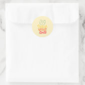 Katze mit nur positiven Vibes Runder Aufkleber (Tasche)