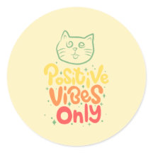 Katze mit nur positiven Vibes