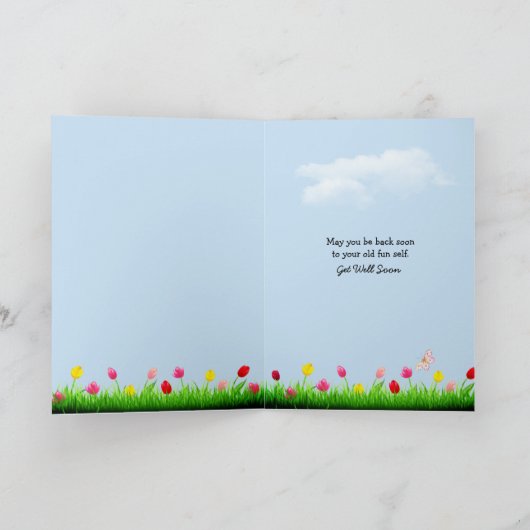 Katze mit Orange Tulips wird gut Karte (Innenseite)