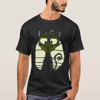 Katze mit Paintball-Maske Paintball-Katze Süße Kat T-Shirt