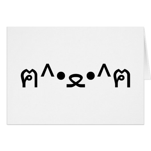 Katze mit Paws Emoticon ฅ^ ・ ع・ Japanisch Kaomoji (Vorderseite (Horizontal))