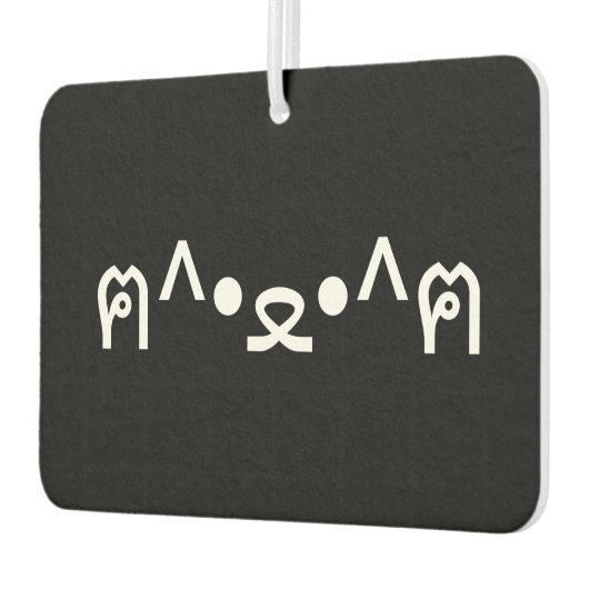 Katze mit Paws Emoticon ฅ^ ・ ع・ Japanisch Kaomoji  Autolufterfrischer (Links)