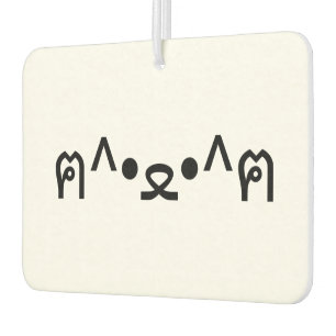 Katze mit Paws Emoticon ฅ^ ・ ع・ Japanisch Kaomoji Autolufterfrischer