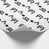 Katze mit Paws Emoticon ฅ^ ・ ع・ Japanisch Kaomoji Geschenkpapier (Ecke)