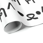 Katze mit Paws Emoticon ฅ^ ・ ع・ Japanisch Kaomoji Geschenkpapier (Rolleneckpunkt)