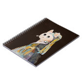 Katze mit Perlenohrring - SpiralNotebook Notizblock (Linke Seite)