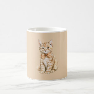 Katze mit Pfirsich-Fliege Kaffeetasse