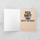 KATZE MIT PIZZA FUNNY BIRTHDAY GREETING CARDS KARTE (Innenseite)