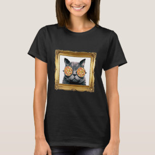 Katze mit Pizza-Sonnenbrille   Kätzchen Italienisc T-Shirt