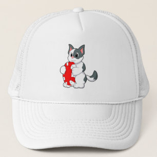 Katze mit Pokerchip Truckerkappe